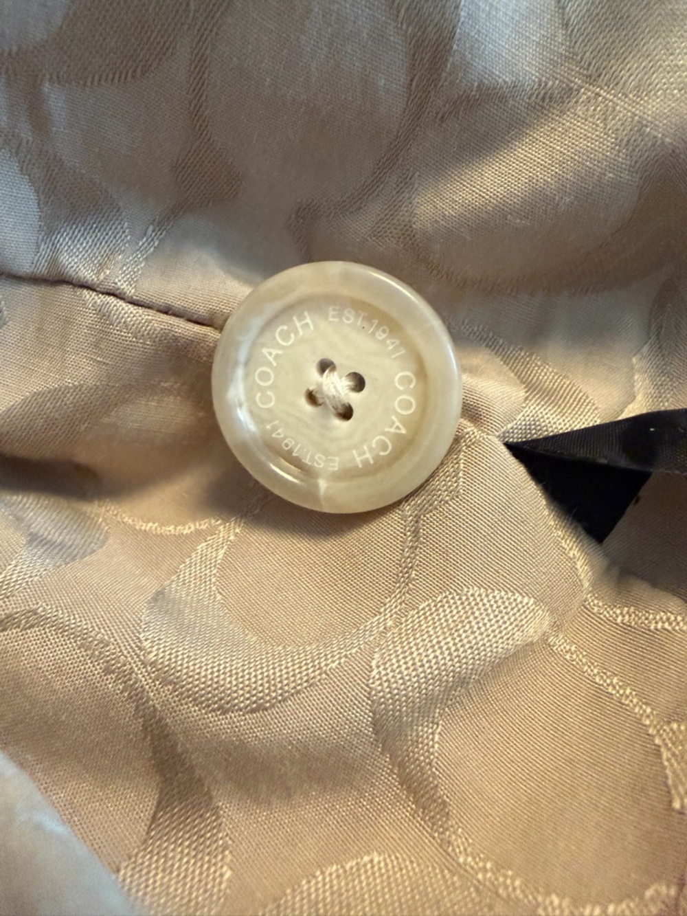 Coach Beige Single-Breasted Trench Coat - Picture 8 of 12